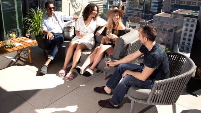 Friends enjoying their Nuknuuk Slippers