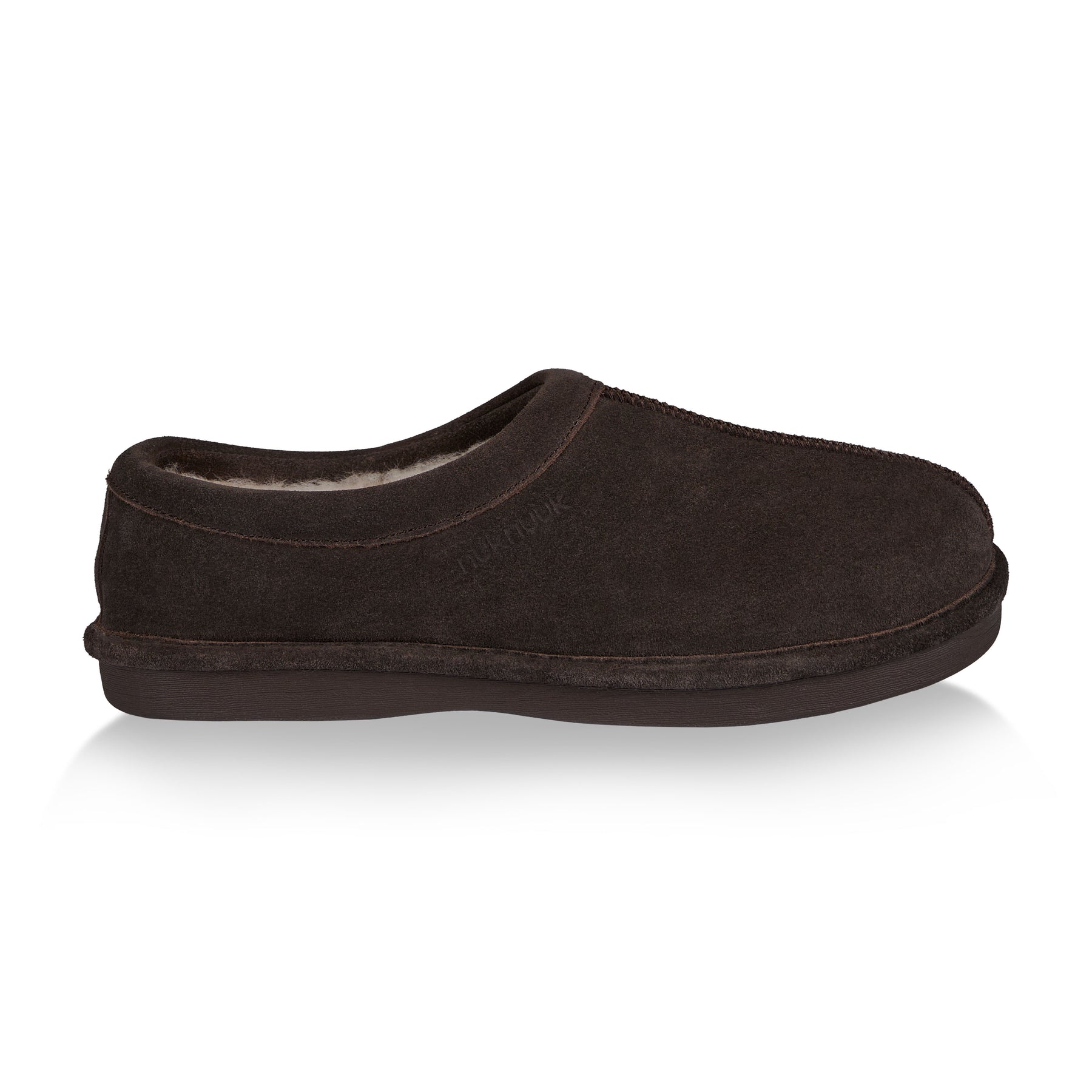 Men's Dark Brown Slippers with Sheepskin Insoles Nuknuuk