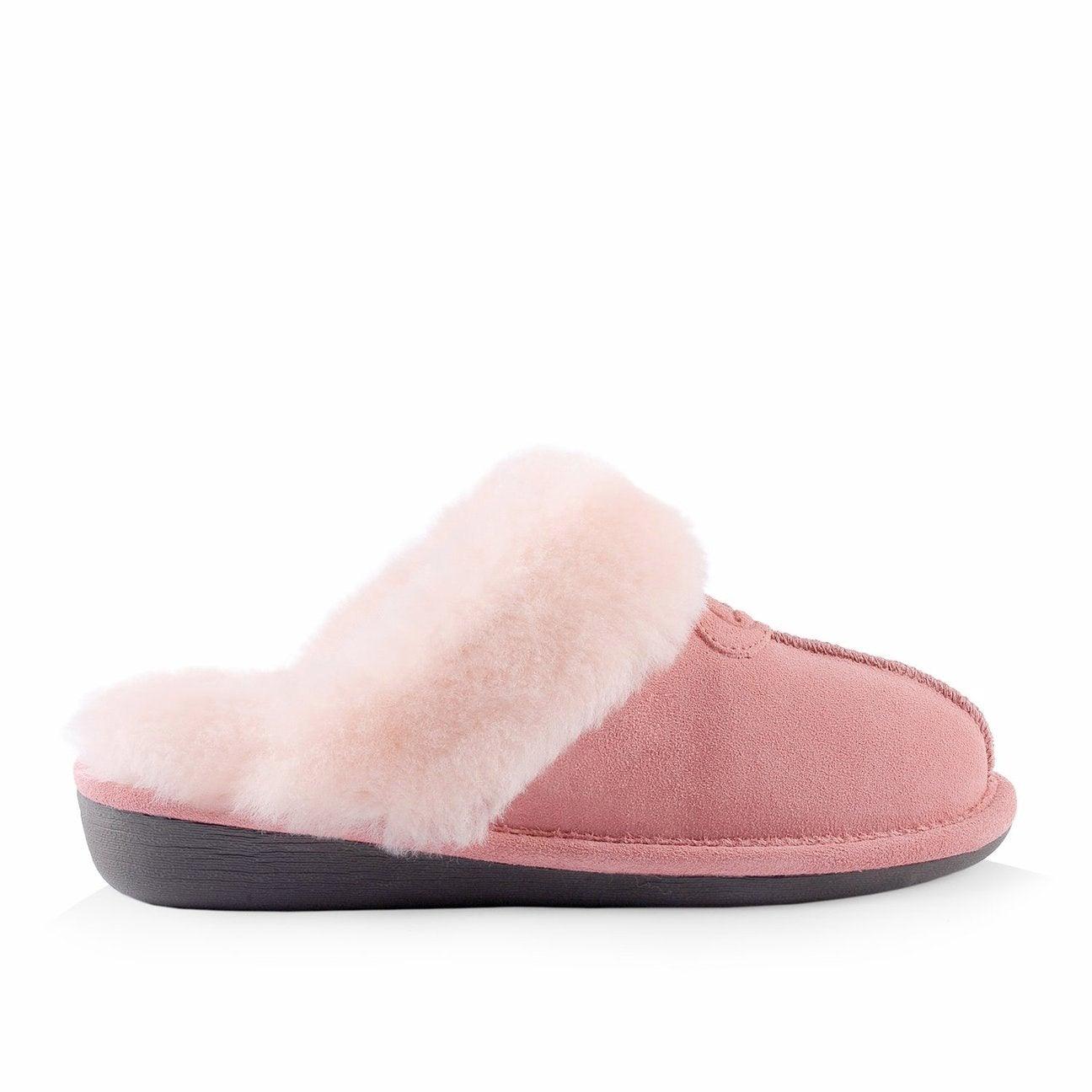 Women's Becca Slippers - Sheepskin Lining in Pink