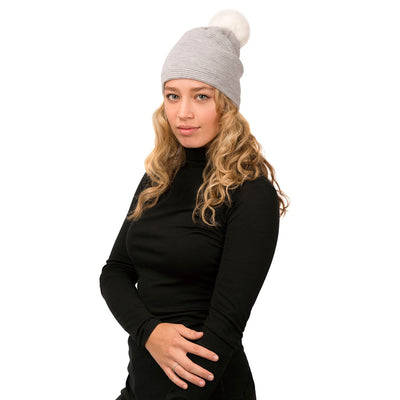 Loren Beanie (Grey/White) - Nuknuuk