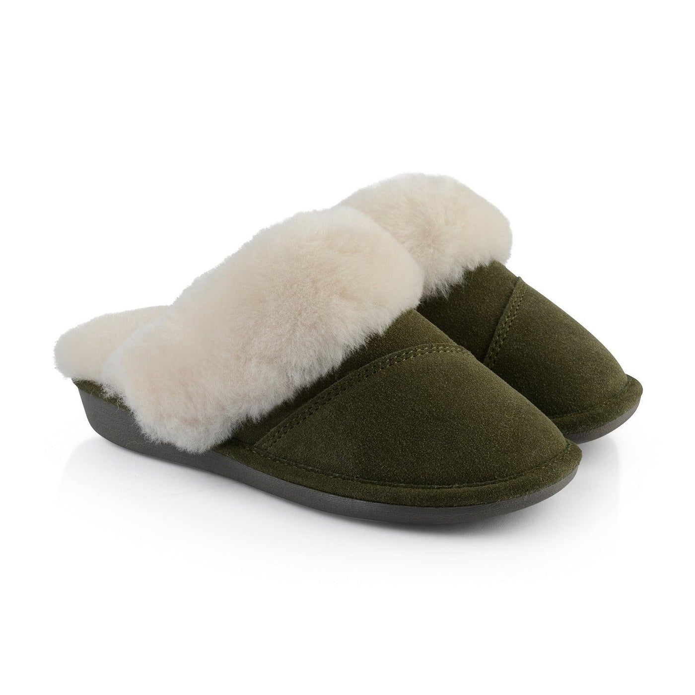 Women s Joy Slippers with Sheepskin Lining Green Nuknuuk