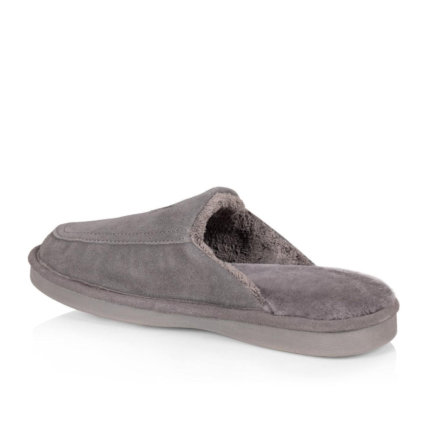 Men's Todd Slippers with Sheepskin Lining - Grey | Nuknuuk